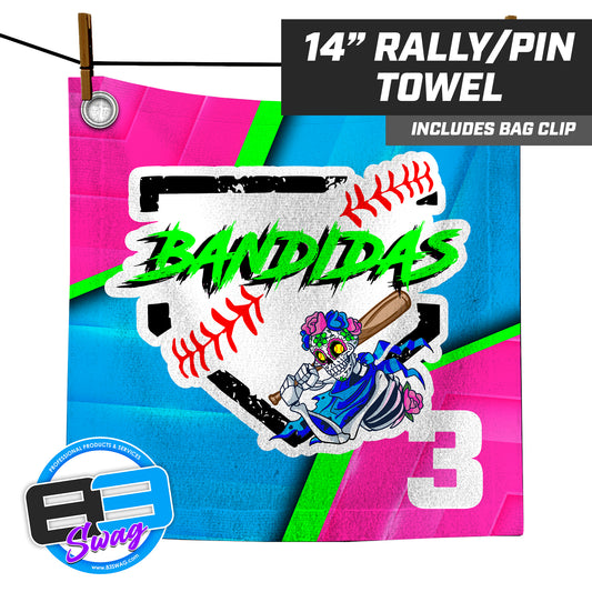 Baker Bandidas Softball - 14"x14" Rally Towel