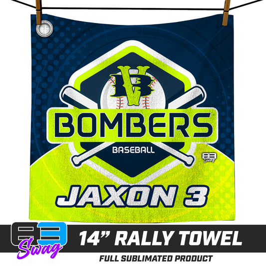 CUSTOM - 14"x14" Rally Towel - VB Bombers Baseball