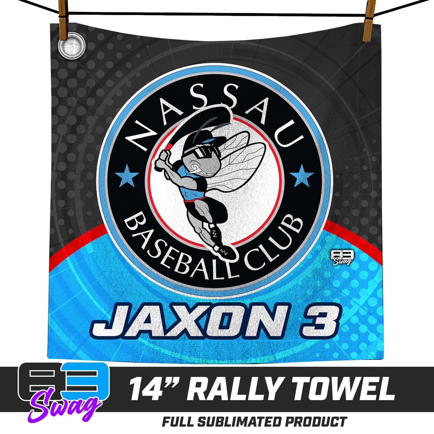 CUSTOM - 14"x14" Rally Towel - NBC Gnats Baseball