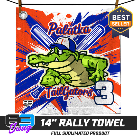 14"x14" Rally Towel  - Palatka TailGators Baseball v.26