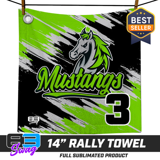 14"x14" Rally Towel  - Mustangs