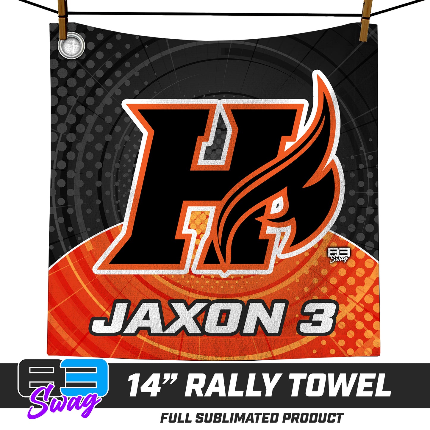 CUSTOM - 14"x14" Rally Towel - Harrisburg Heat Softball