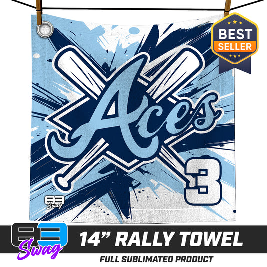 14"x14" Rally Towel  - Aces Baseball