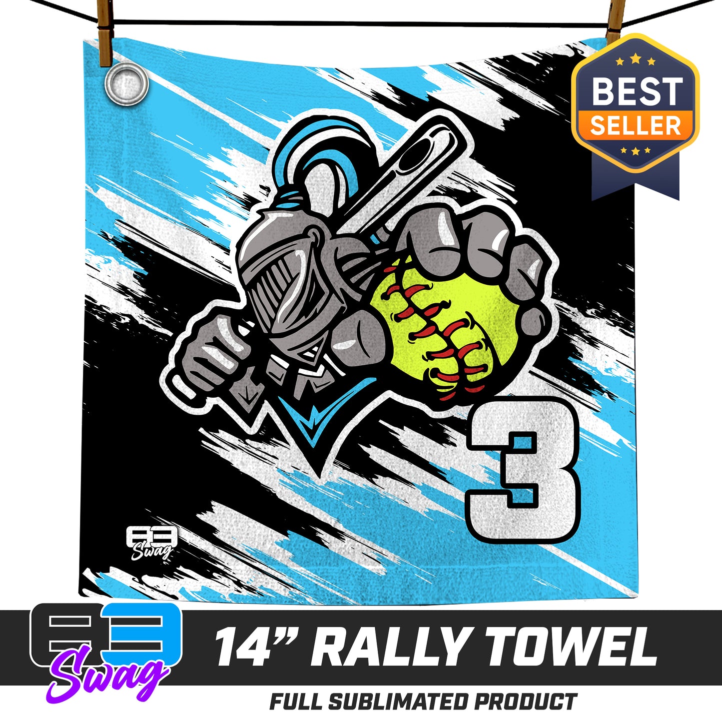 14"x14" Rally Towel  - Knights Softball