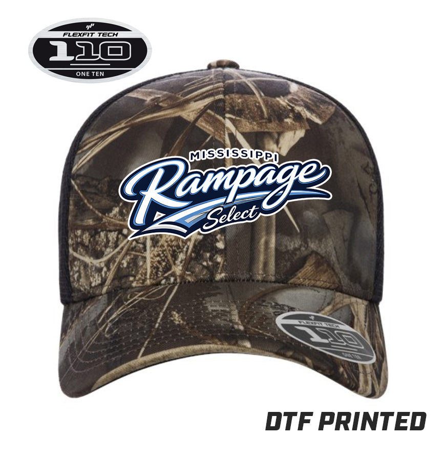 Flexfit 110M Adult 110reg Mesh Cap DTF PRINTED - Mississippi Rampage Select Softball