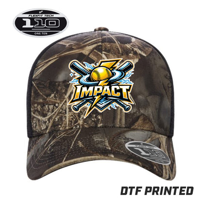 Flexfit 110M Adult 110reg Mesh Cap DTF PRINTED - Impact Softball