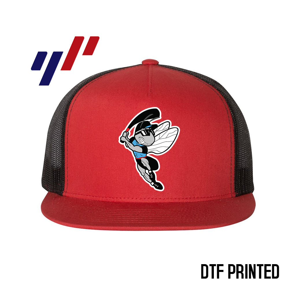 Yupoong 6006 Adult 5-Panel Classic Trucker Hat - DTF PRINTED - NBC Gnats Baseball