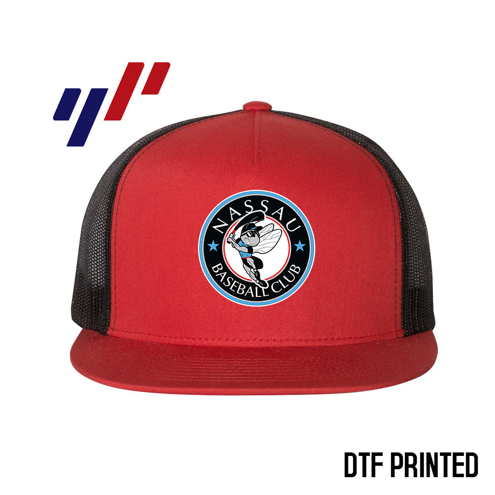 Yupoong 6006 Adult 5-Panel Classic Trucker Hat - DTF PRINTED - NBC Gnats Baseball