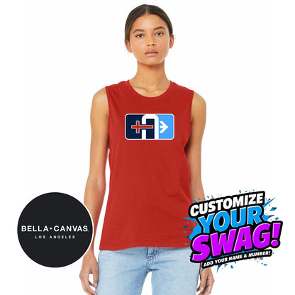Bella + Canvas B6003 Women's Jersey Muscle Tank - Arrows Baseball
