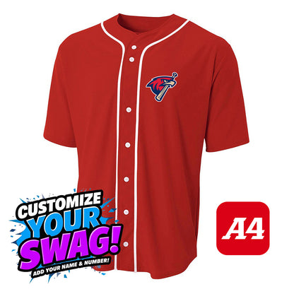 A4 Apparel N4184 Game Day Classic Baseball Jersey - MSA Redtails Baseball