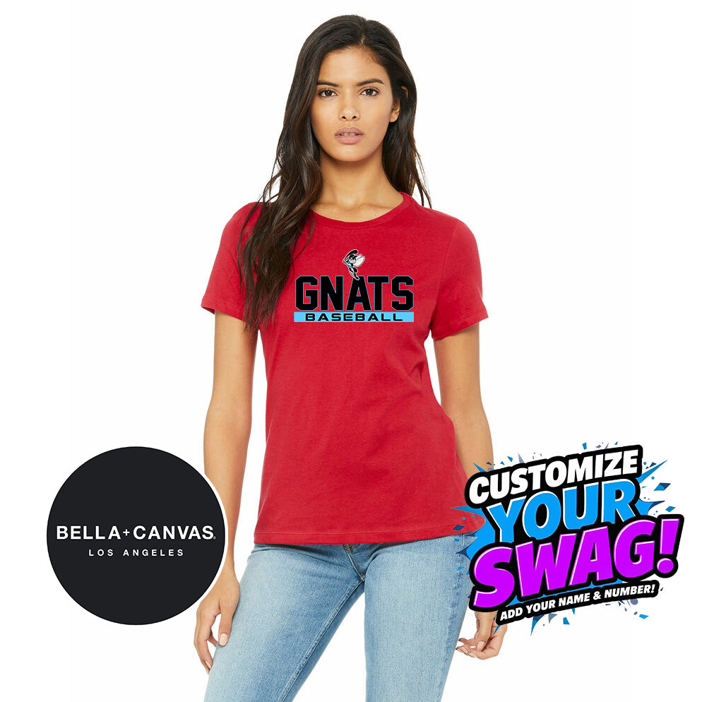 Bella + Canvas B6400 Women's Relaxed Jersey Short-Sleeve T-Shirt - NBC Gnats Baseball