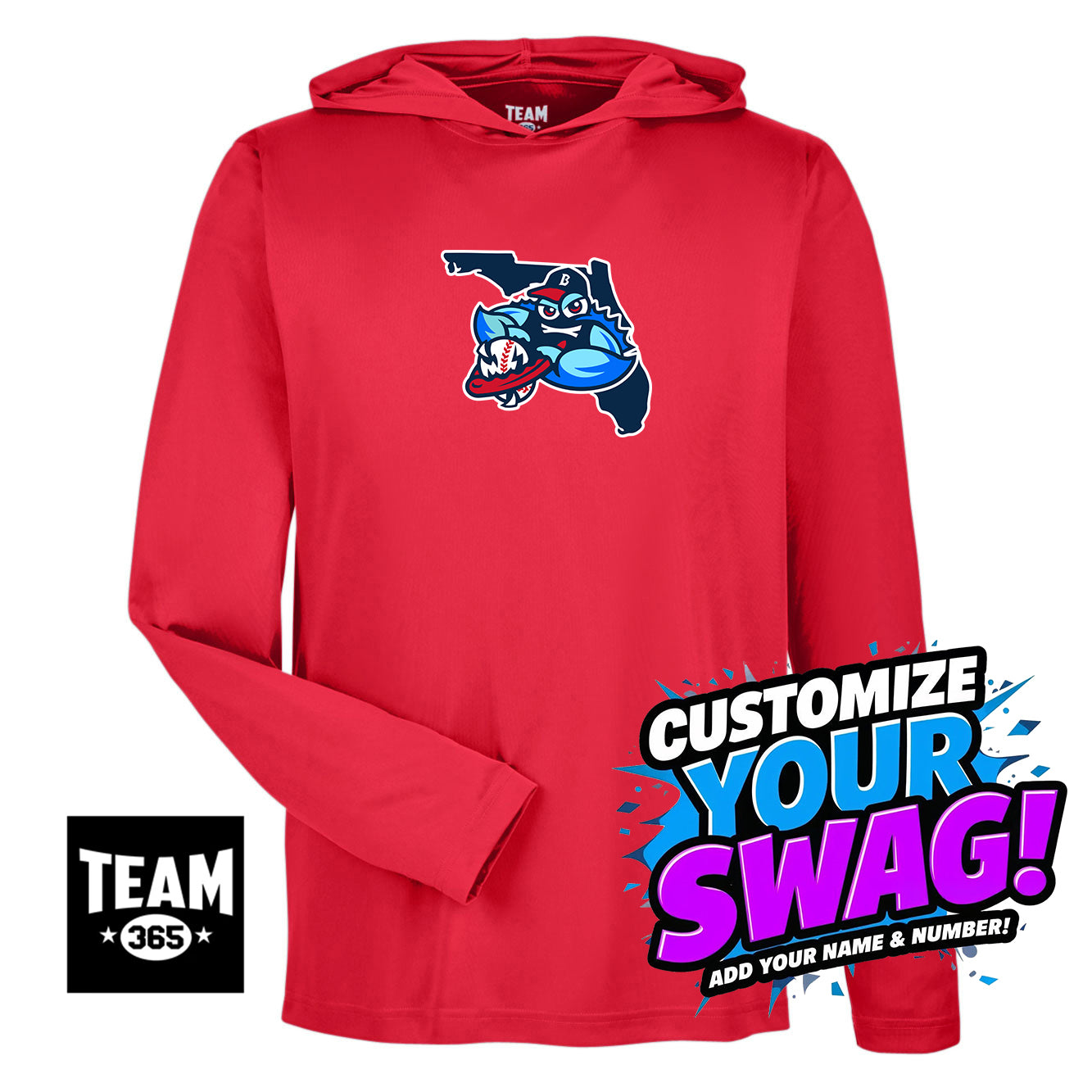 Team 365 Youth & Men's Zone Performance Hoodie - FCA Blueclaws Baseball