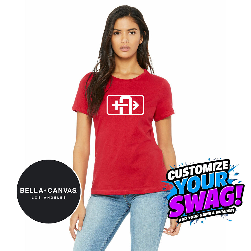 Bella + Canvas B6400 Women's Relaxed Jersey Short-Sleeve T-Shirt - Arrows Baseball