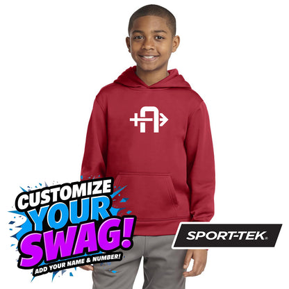 Sport-Tek Youth Sport-Wick Fleece Hooded Pullover YST244 - Arrows Baseball