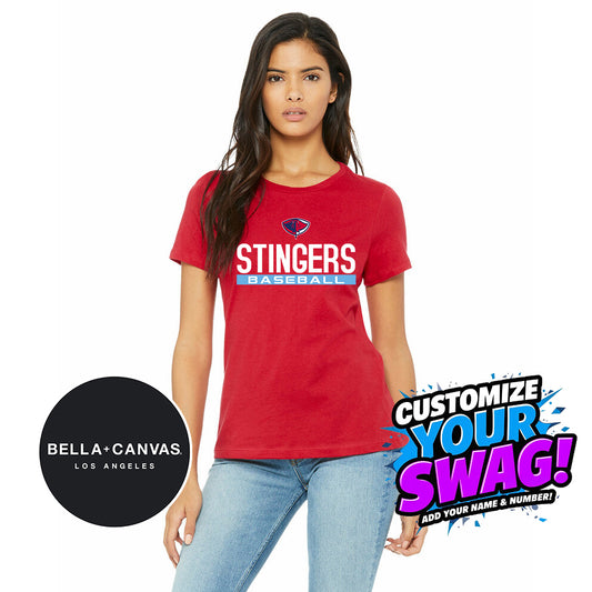 Bella + Canvas B6400 Women's Relaxed Jersey Short-Sleeve T-Shirt - Pasco Stingers Baseball