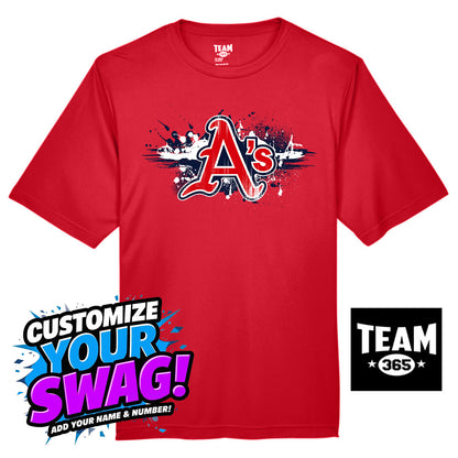 Team 365 Youth & Men's Zone Performance T-Shirt - Little Rock A's Baseball