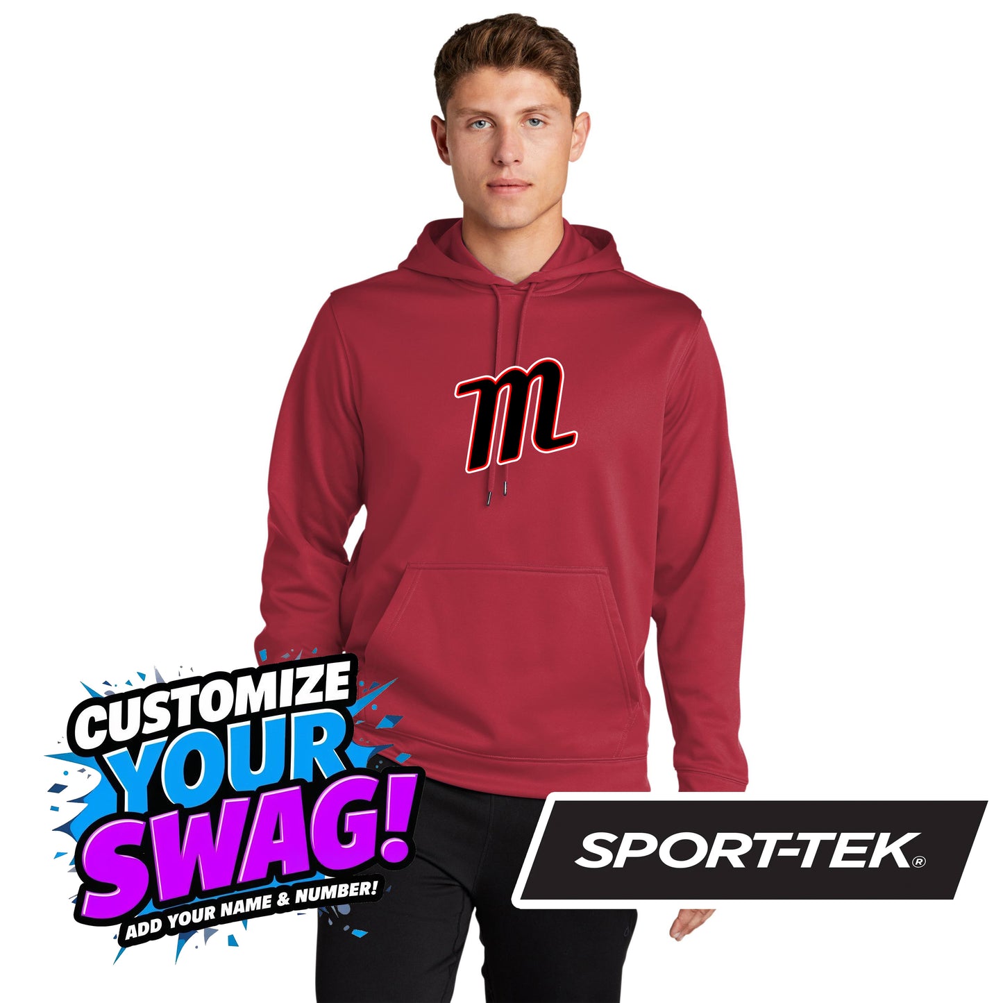Sport-Tek Sport-Wick Fleece Hooded Pullover F244 - SYA Mets "M" Logo