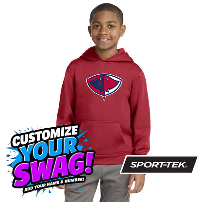 Sport-Tek Youth Sport-Wick Fleece Hooded Pullover YST244 - Pasco Stingers Baseball