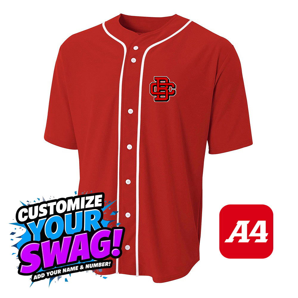 A4 Apparel N4184 Game Day Classic Baseball Jersey - Creeks Baseball Club - CBC