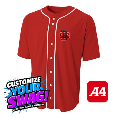 A4 Apparel N4184 Game Day Classic Baseball Jersey - Creeks Baseball Club - CBC