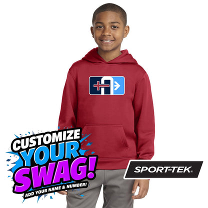 Sport-Tek Youth Sport-Wick Fleece Hooded Pullover YST244 - Arrows Baseball