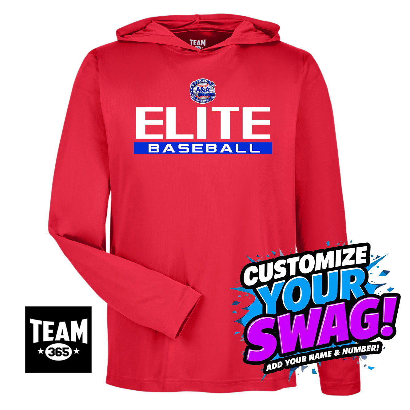 Team 365 Youth & Men's Zone Performance Hoodie - A&A Baseball Elite
