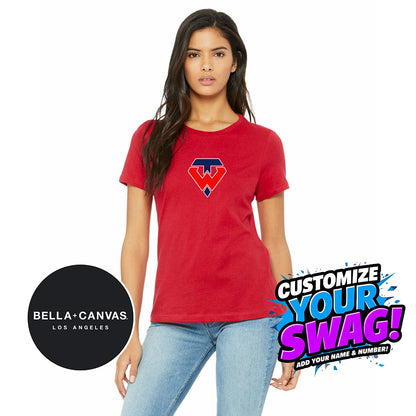 Bella + Canvas B6400 Women's Relaxed Jersey Short-Sleeve T-Shirt - Tampa Warriors Baseball