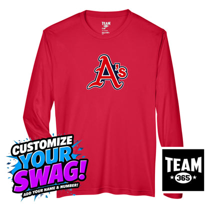 Team 365 Youth & Men's Zone Performance Long-Sleeve T-Shirt - Little Rock A's Baseball
