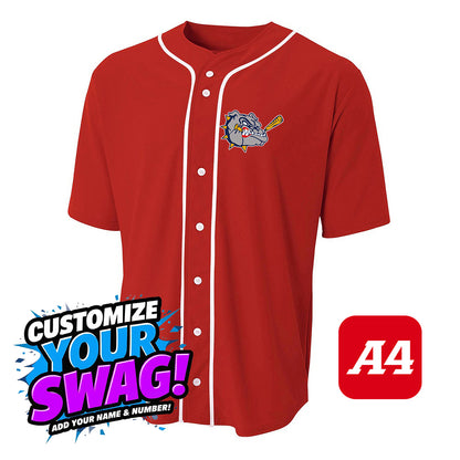 A4 Apparel N4184 Game Day Classic Baseball Jersey - Bloomingdale Bulldogs Baseball