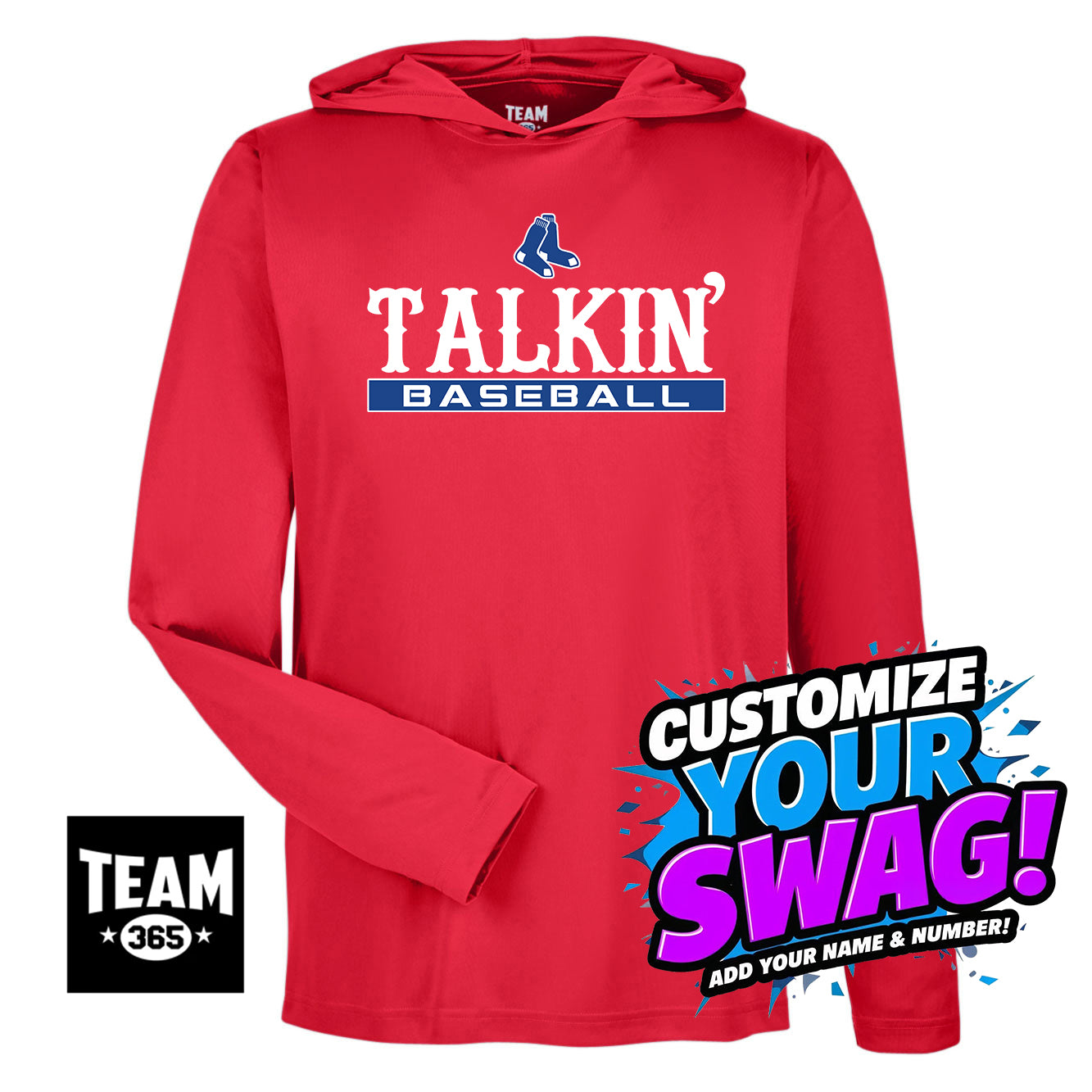 Team 365 Youth & Men's Zone Performance Hoodie - Talkin' Baseball