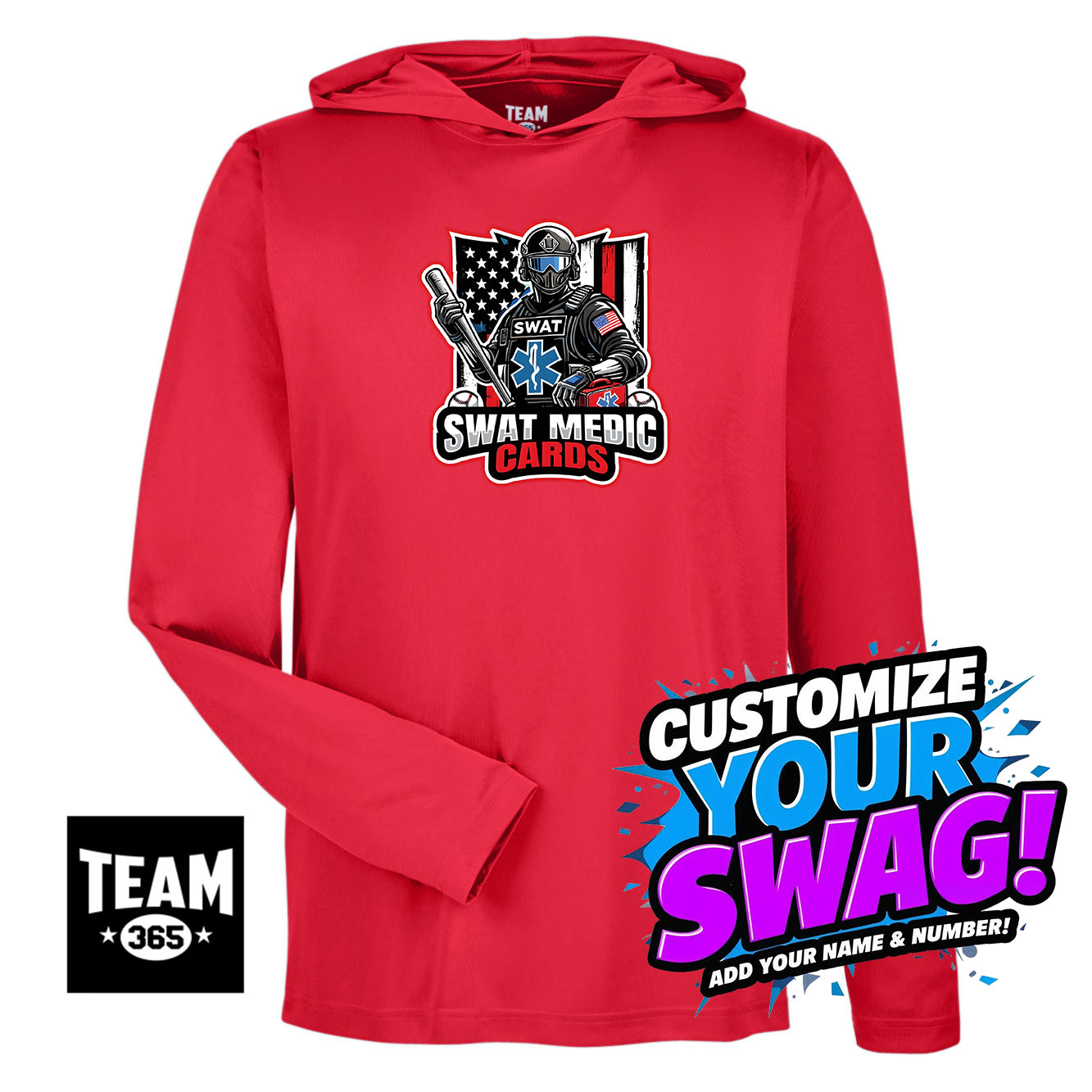 Team 365 Youth & Men's Zone Performance Hoodie - Swat Medic Cards