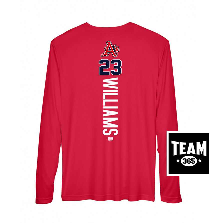 Team 365 Youth & Men's Zone Performance Long-Sleeve T-Shirt - Little Rock A's Baseball