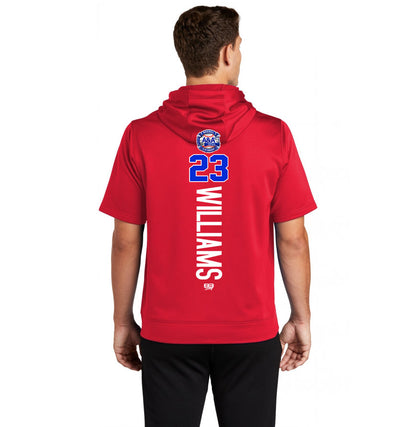 Sport-Tek Sport-Wick Fleece Short Sleeve Hooded Pullover ST251 - A&A Baseball Elite