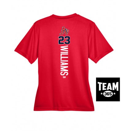 Team 365 TT11W Women's Zone Performance T-Shirt - Little Rock A's Baseball