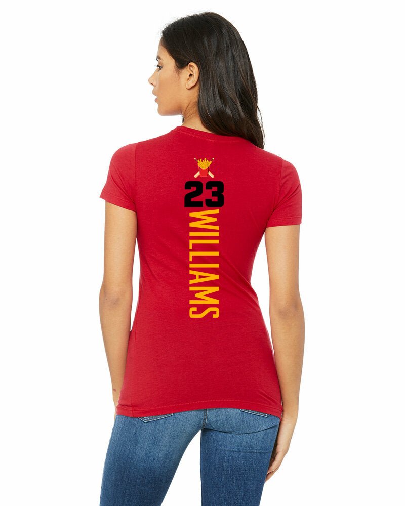 Bella + Canvas 6004 Women's The Favorite T-Shirt - Team Rally Fries Baseball