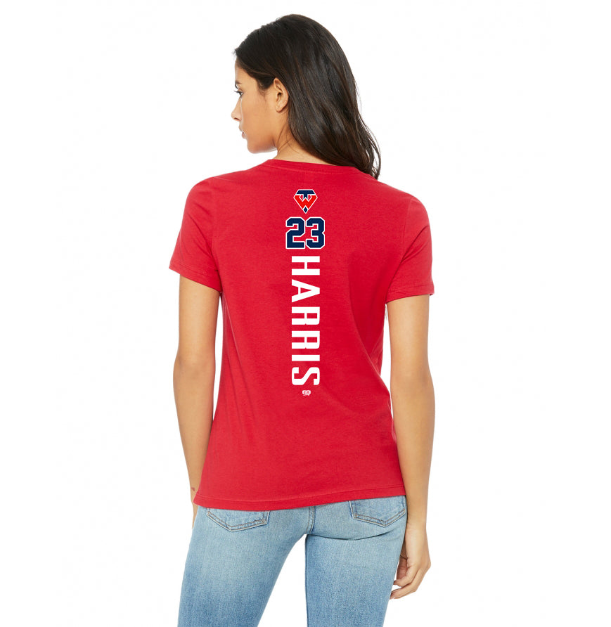 Bella + Canvas B6400 Women's Relaxed Jersey Short-Sleeve T-Shirt - Tampa Warriors Baseball