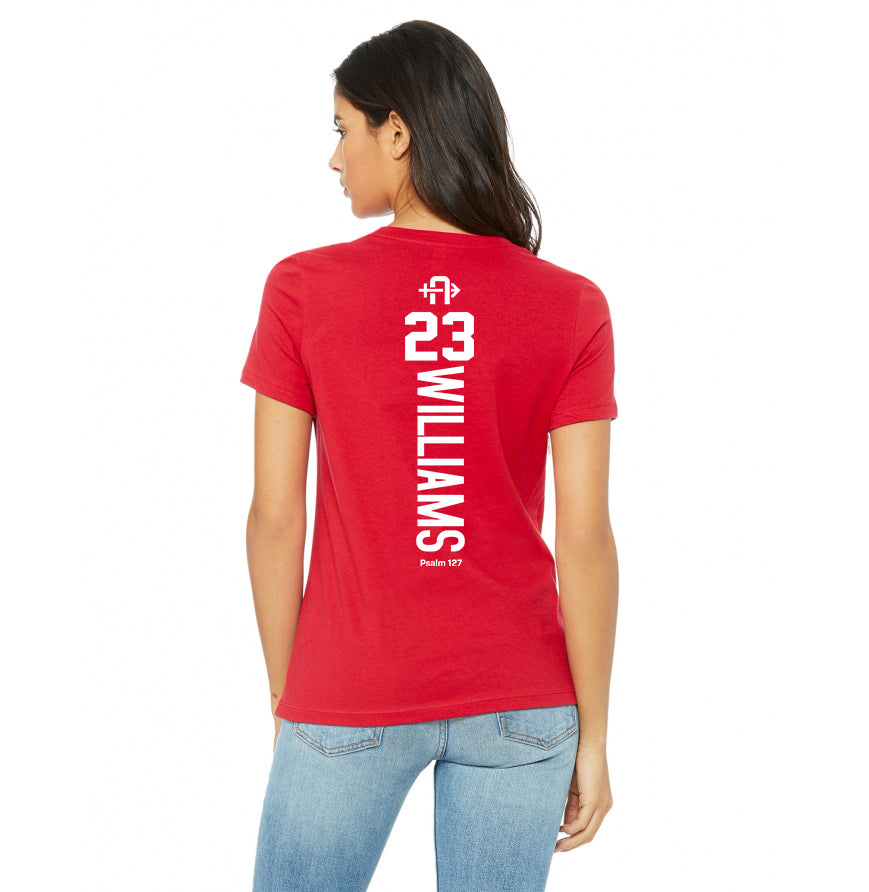 Bella + Canvas B6400 Women's Relaxed Jersey Short-Sleeve T-Shirt - Arrows Baseball