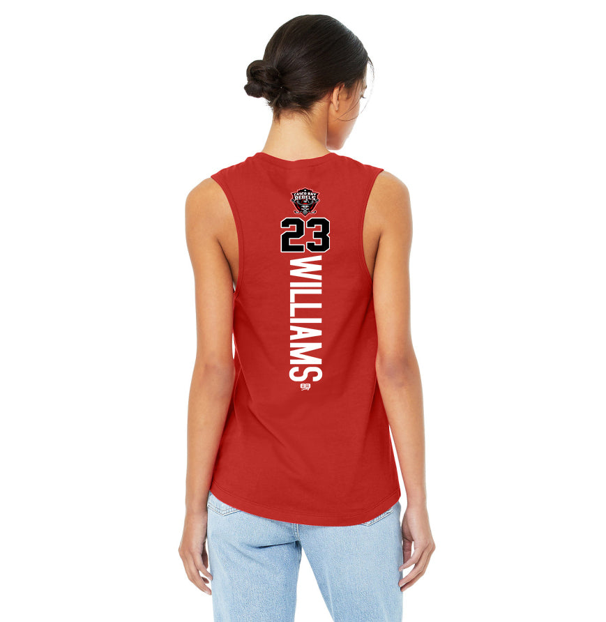 Bella + Canvas B6003 Women's Jersey Muscle Tank - Casco Bay Rebels Hockey