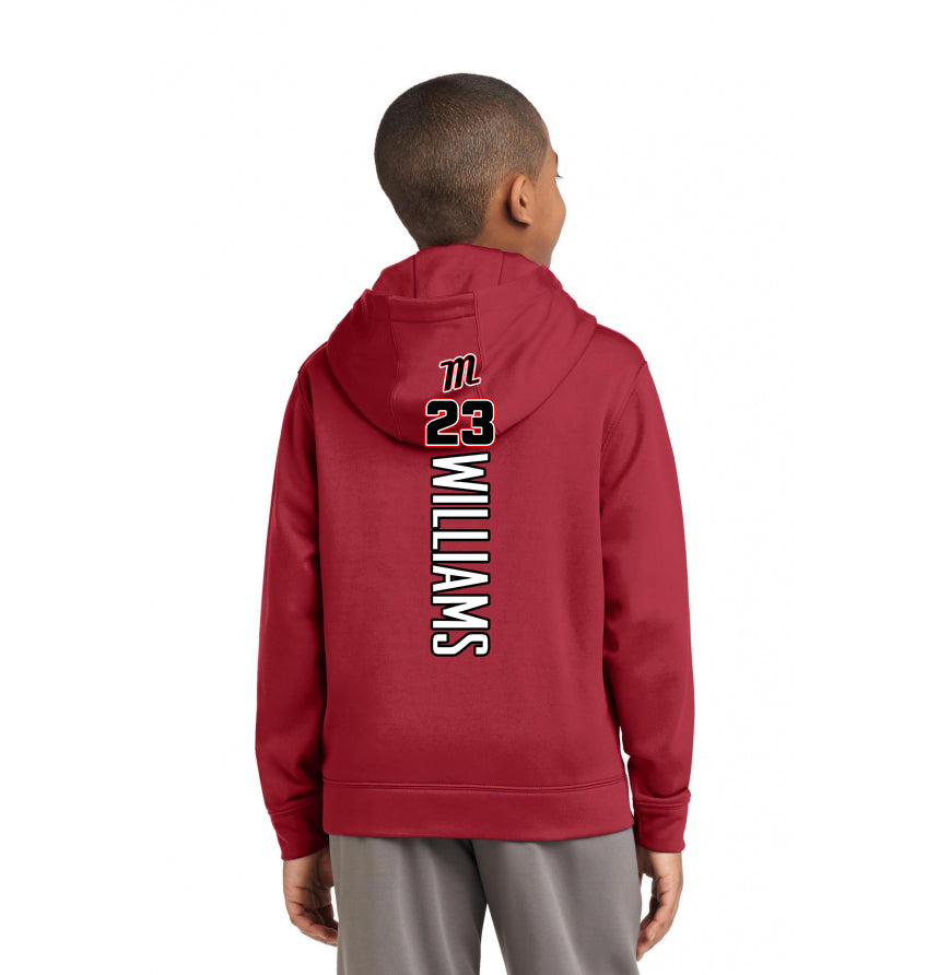Sport-Tek Youth Sport-Wick Fleece Hooded Pullover YST244 - SYA Mets "M" Logo