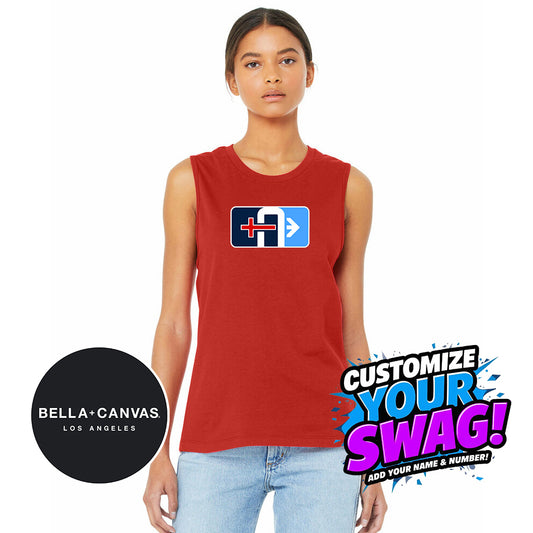 Bella + Canvas B6003 Women's Jersey Muscle Tank - Arrows Baseball