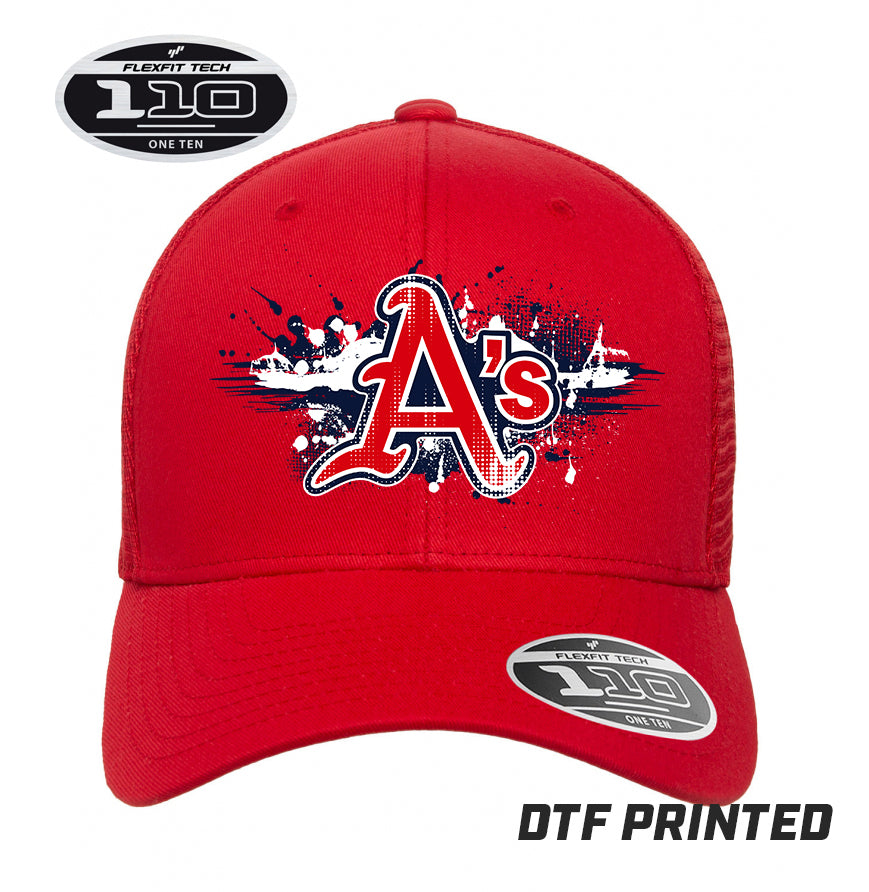 Flexfit 110M Adult 110reg Mesh Cap DTF PRINTED - Little Rock A's Baseball