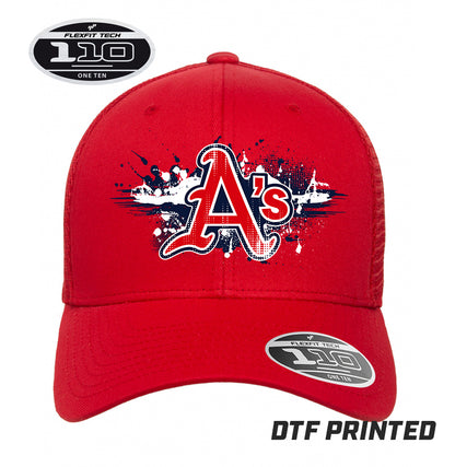 Flexfit 110M Adult 110reg Mesh Cap DTF PRINTED - Little Rock A's Baseball
