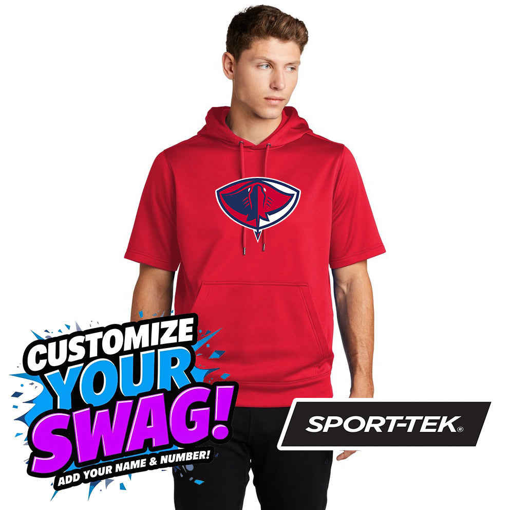 Sport-Tek Sport-Wick Fleece Short Sleeve Hooded Pullover ST251 - Pasco Stingers Baseball