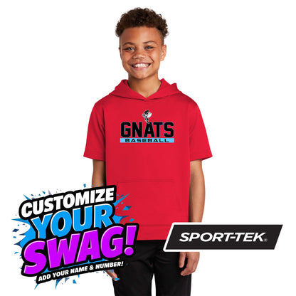 Sport-Tek Youth Sport-Wick Fleece Short Sleeve Hooded Pullover YST251 - NBC Gnats Baseball