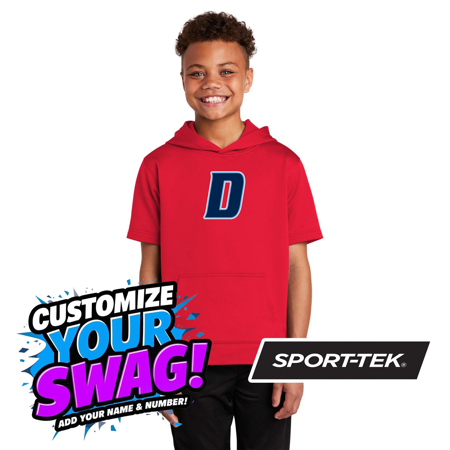 Sport-Tek Youth Sport-Wick Fleece Short Sleeve Hooded Pullover YST251 - North Florida Dynasty