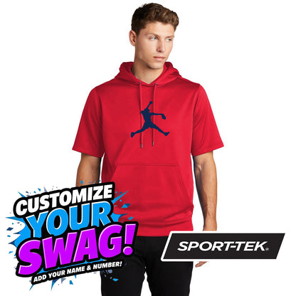 Sport-Tek Sport-Wick Fleece Short Sleeve Hooded Pullover ST251 - KY Rockers Softball
