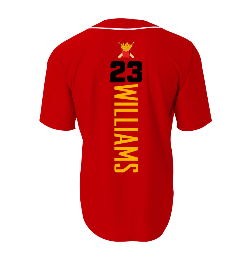 A4 Apparel N4184 Game Day Classic Baseball Jersey - Team Rally Fries Baseball