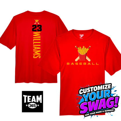 GAME TIME - Team 365 Youth & Men's Zone Performance T-Shirt - Team Rally Fries Baseball