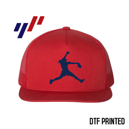 Yupoong 6006 Adult 5-Panel Classic Trucker Hat - DTF PRINTED - KY Rockers Softball