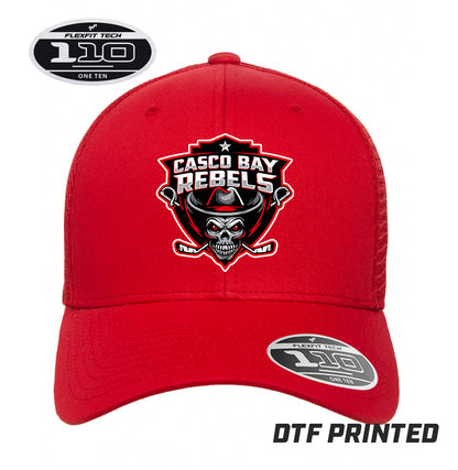 Flexfit 110M Adult 110reg Mesh Cap DTF PRINTED - Casco Bay Rebels Hockey